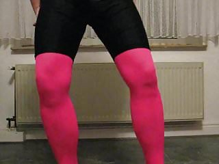 Strumpfhose in Neon-Pink