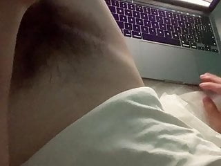 self handjob while watching feet