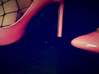 MissEmma in pink high heels