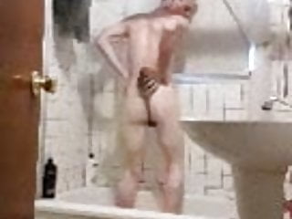 White Boy Taking a Shower 