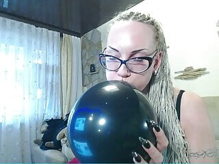 For looners: blow big black balloon 
