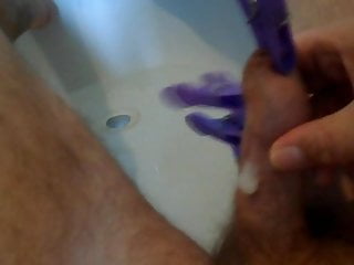 Pegged Cock Wank Jerking Off In The Bath