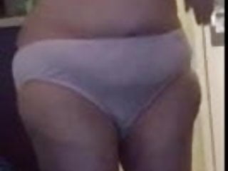 BBW Wife Clair - After Shower Puts On Panties and Bra