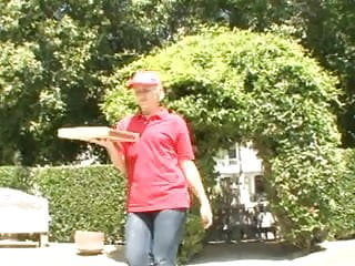 The pizza delivery girl.