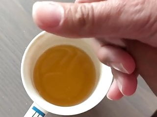 Special cup of tea for workmate - nice piss with cream