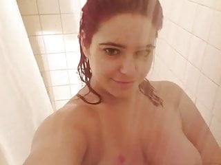 Redhead in shower