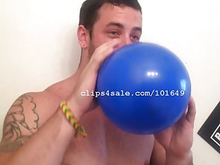Balloon Fetish - Edward Blowing Balloons