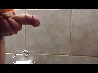Dick play in bathroom