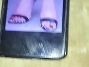 Cum On Eva Marie Sexy Black Toe Nails Feet