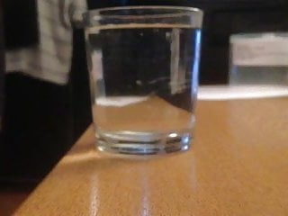Cum in glass of water