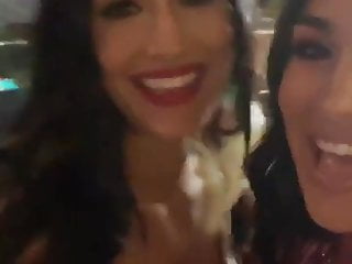 Nikki Bella nipple_slip in_selfie with Brie Bella. â€¢ Free Porno Video Gram,  XXX Sex Tube