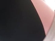 Slut german girl in Shiny black opaque tights 