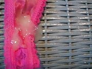 cumming in step daughter's stained pink thong