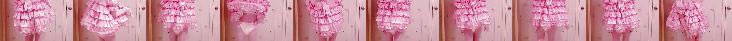 Sissy In Frilly Pink Girl Style Dress Free Shemale Porn 16