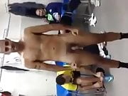 Israeli football player naked in loockeroom