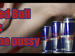 Cowgirl Dildo, Gaping, Amateur, Red Bull
