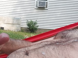 Outdoor Masturbation Big Rope Cum Shot