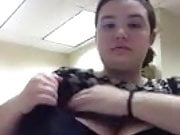Young BBW gets one out of her bra for you in slow motion 