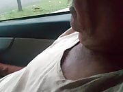 Grandpa in the car.