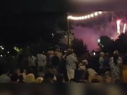 Indian ass watching fireworks display