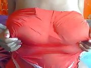 Large Tits Milking Through Dress
