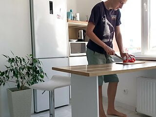 Couple Having Sex video: Alternative couple having hot sex in the kitchen