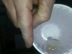 1 of 3 I Piss A Short Blast In A Cup For My Friend To See
