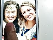 Melissa Benoist and Gal Gadot Cum tribute- WWEman