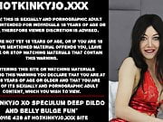 Hotkinkyjo XO speculum deep dildo and belly bulge fun