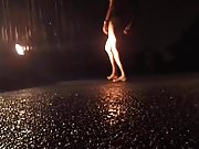 caught naked under rain on the road 