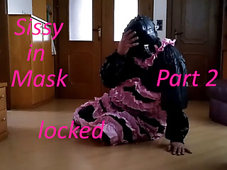 Sissy Locked In Mask Hood Again Part 2...