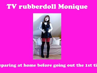 Rubberdoll monique red pantyhose and stockings...