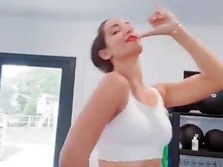 Sexy dancing in white top on...