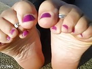 Candid feet soles and shoe removal