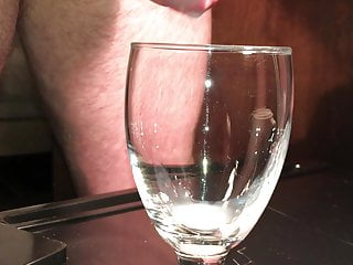 Thick cumshot in a glass...