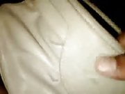 cum on wife's hand bag