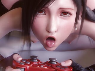 Pantsushi &amp; X3D Intense anal sex delicious big booty gamer swallowing huge cock in the ass while playing hard sex doggy style