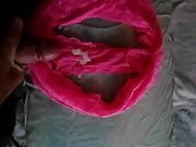 Cumming on lodger's cerise panties