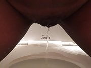 Ebony wife squat and pee for me