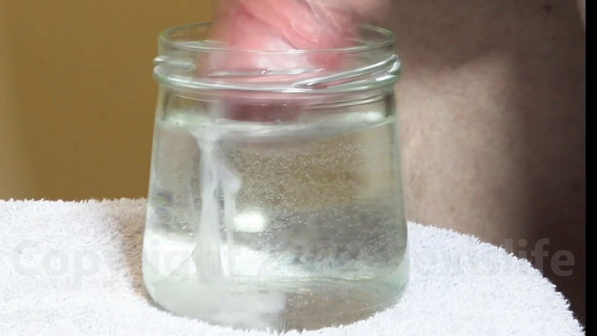 3 Submarine Cumshots in glass of water + slow motion - 8