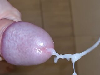 Juicy cumshot in slow motion with...