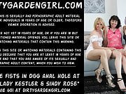 Three fists full in DGG anal hole and all 3 girls prolapse