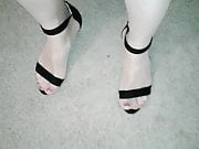 Nylon walk in heels
