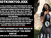 Anal goth Hotkinkyjo takes balls in her ass & prolapse