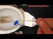 Master Ramon has to quickly piss his golden nectar into the bowl