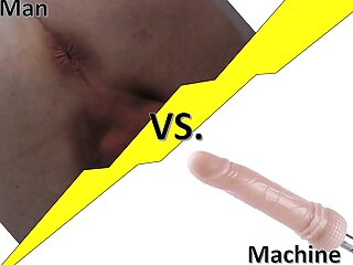 Mans ass vs machine cock chris...