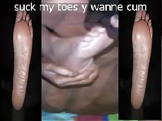 Close up, Foot Fetish, Cum on Toes, Licking up Cum