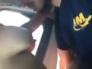 Blonde fucked in the car...