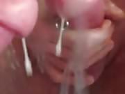 Blowing A Hot Load of Cum in Stereo!
