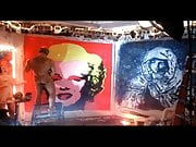 Brent Ray Fraser Penis Paints Warhol's Marilyn Monroe